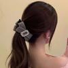 Plastic Women Vertical Clip Korean Style Ponytail Holder Fashion Bow Banana Clip  Daily