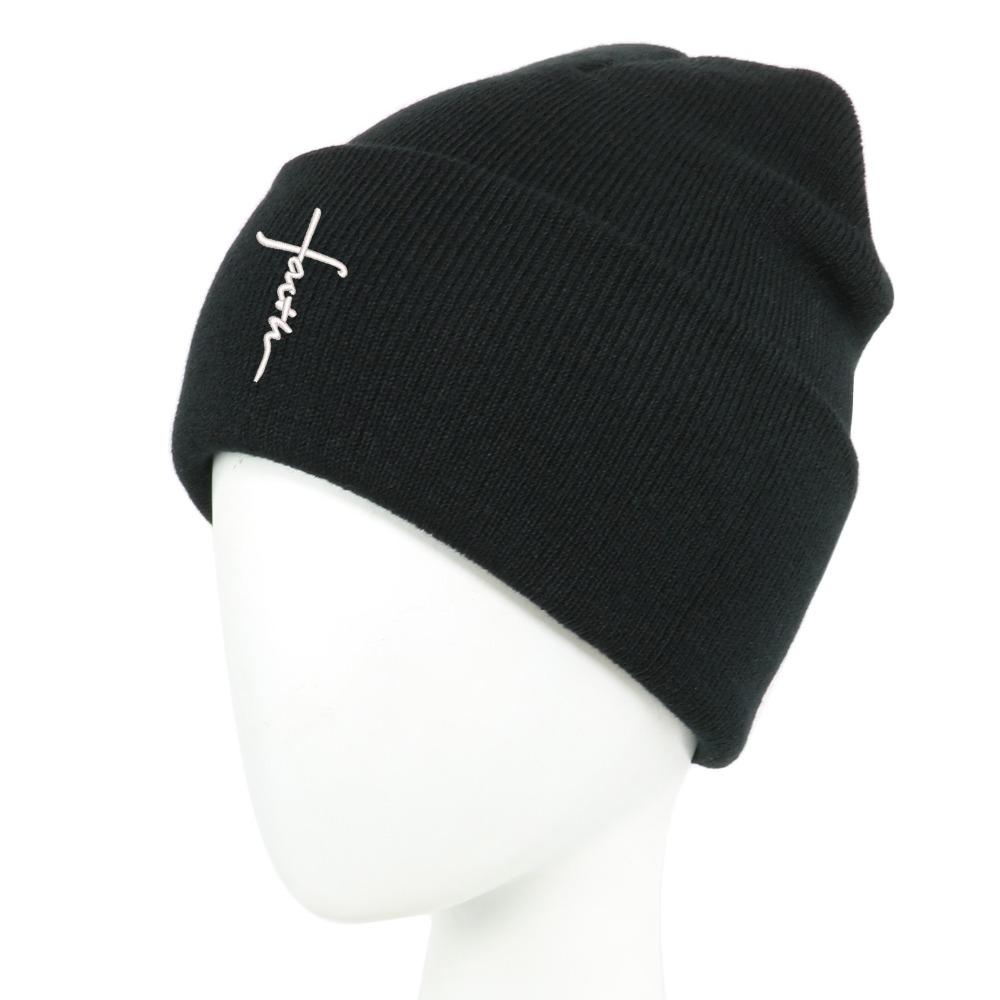 Embroidered Beanies Hats Cotton Knitted Hats Winter New Ear Protection Hat