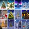 DIY Christmas Tree 5D Diamond Painting Full Round Drill Cartoon Diamond Embroidery Cross Stitch Kit Home Decor Wall Art Gift