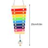 Bird Chicken Xylophone Toy Wooden Suspensible Bird Cage Accessories Musical Toy with 8 Keys for Chicken Bird Parrot Macaw Hens