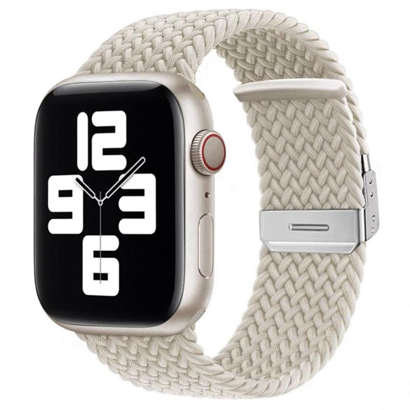 Nylon Fabric Band for Apple Watch Series 8 7 6 SE 5 4 3 38 40mm 42mm 44mm 41MM 45MM 49 Ultra Braided Solo Loop Strap for Iwatch