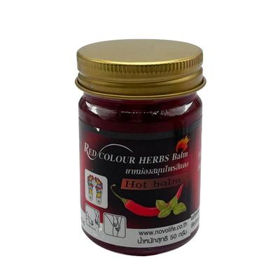 Бальзам Red Herbs с красным перцем чили и мятой 50г с сильным согревающим эффектом