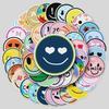 50 Smiley Face Cartoon Stickers - Waterproof DIY for Kids, Phones, Luggage