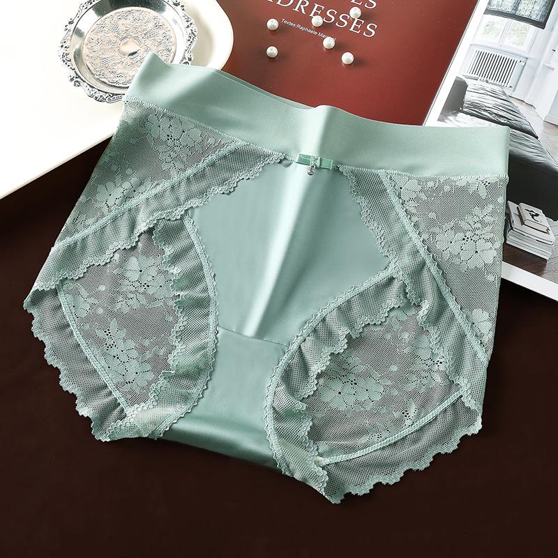 Plus Size Women's Japanese Satin Lace Seamless Jacquard Underwear - Light Luxury