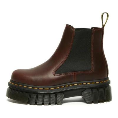 Доктор. Martens Audrick Кожаные Платформа Мягкие Кожаные Короткие Ботинки Челси Женские Ботинки Бордовые 27820211