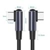 Mobile Phone Data Line Power Delivery Right Angle USB C To USB Type C Cable Fast Charging PD 60W