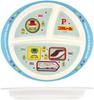 Skater Melamine Lunch Plate with Bamboo 430ml Dishwasher Plarail for Fiber, Capacity, Divided, Safe, Boys, M37B-A