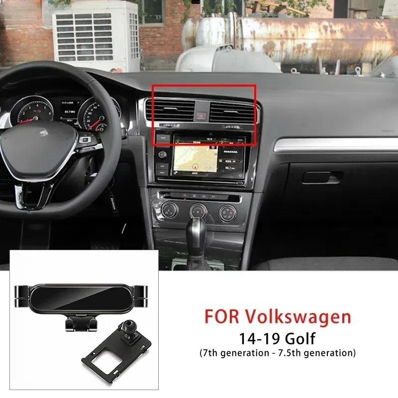 Gravity Car Mobile Phone Holder For Golf 7 MK7 2013- Air Vent Mount Snap-on Stand For Volkswagen VW Golf 7 7.5 MK7 2014-