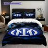 Inter Milan Emblem Serpent Three-piece set (1 * duvet cover + 2 * pillowcase, without core) 2D Flat Duvet cover and pillowcase Soft and comfortable