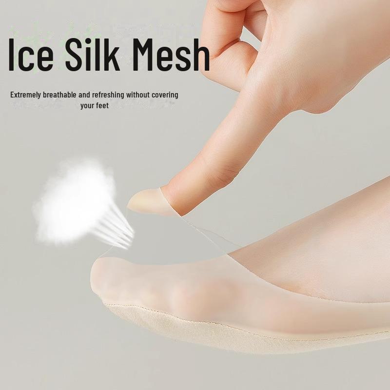 Женские ультратонкие нескользящие летние носки-лодочки: Чистый хлопок, мелкий, с надежной пяткой, подходит для высоких каблуков