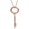 Подлинное 925 пробы серебро розовое золото любящие сердца с кристаллами цепочка ожерелье для женщин бисер шарм Diy модные ювелирные изделия