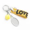 Tennis Racket Tennis Keychain Creative Sports Keyring Letter Tennis Racket Pendant  Gift