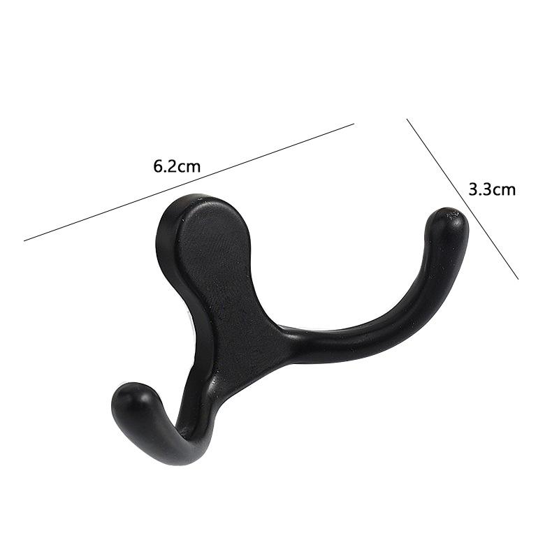 1Pc Double Head Robe Coat Hooks for Wall Door Key Bag Towel Hanger Holder Vintage Wall Mounted Storage Hook Bathroom Organizer