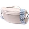 Trendy Women's Shoulder Bag In Classic Color Made of Genuine Leather Vintage 22656 White