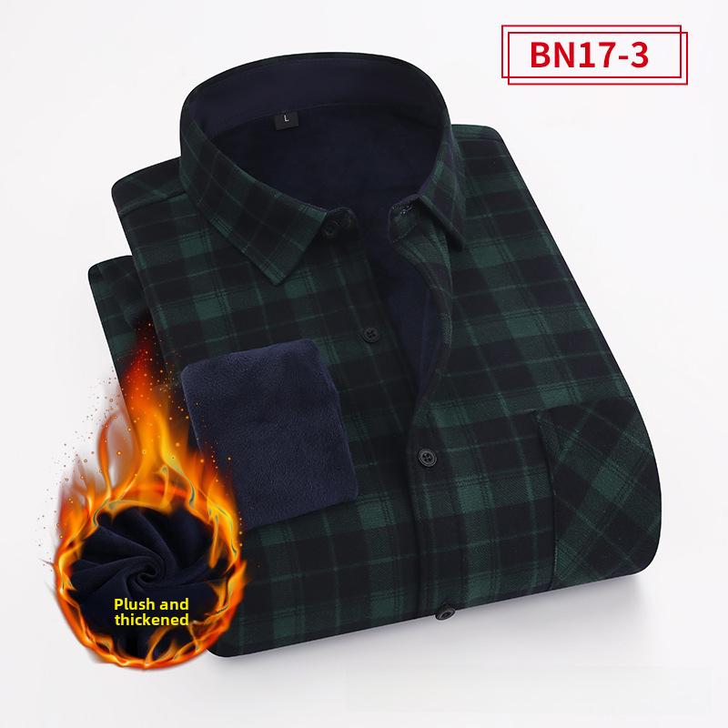 Мужская красная клетчатая рубашка на флисовой подкладке в деловом стиле для осени и зимы