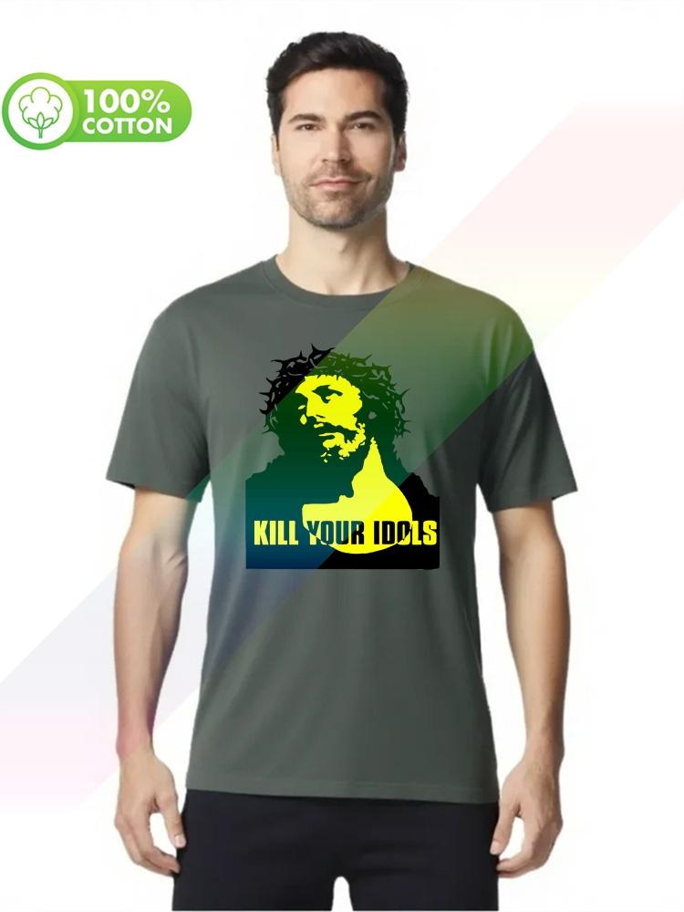 100% Cotton Round Neck Heavy Weight Men's T-shirt Kill Your Idol Axl Rose Guns N Roses Custom Printed S-xxxl Tops Tees