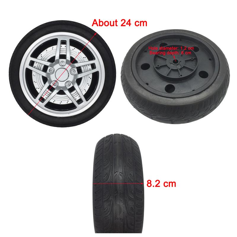 EVA soft tires for children's electric car,children's electric vehicle foam tires and JJ258 plastic wheels