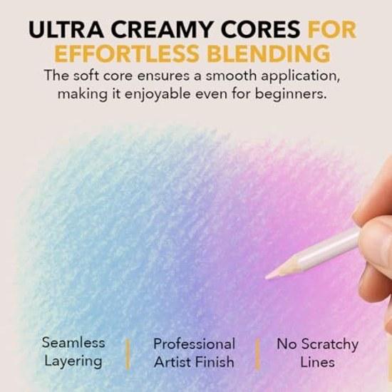 Castle Art Supplies 72 Colored Pencils - Calm Relaxing Palette
