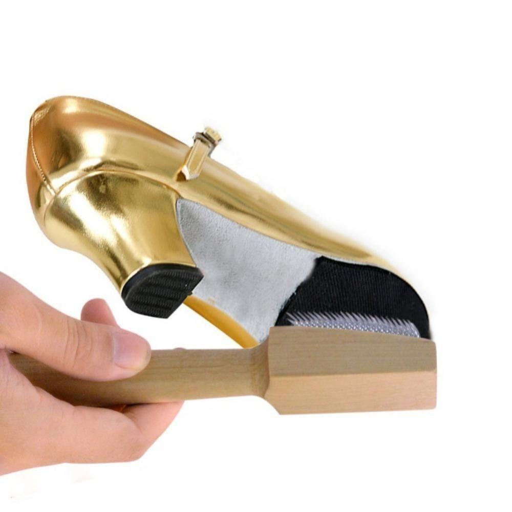 With Protector Cover Suede Sole Wire Shoe Brush Wooden Dance Shoes Cleaning Brush Household