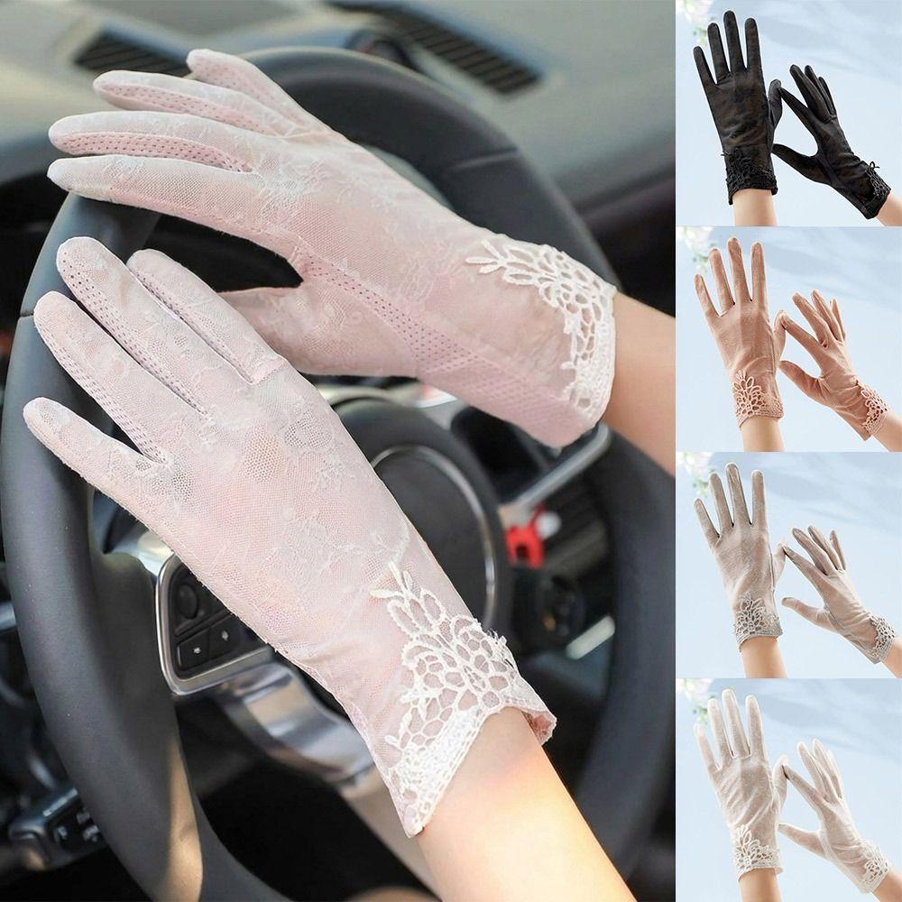 Sun Protection Sun Protection Gloves Lace Touch Screen Gloves Driving Mittens Driving Cycling
