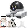 Pet Camera with Intelligent AI Detection Night Vision 360-Degree Coverage 2-Way Talk Wi-Fi Mobile Robot Camera with Wheel
