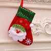 Mini Christmas Stockings 6 Inch Small Christmas Stockings with Glitter Sequin Cuff 3D Snowman Bear Santa Claus Reindeer Hanging Socks
