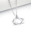 Hip Hop Black Silver Alloy Triangle Fashion 1Pc Men Women Modern Geometric Stacking Square Pendant Necklace Couple Necklace Unisex  Jewelry Accessory