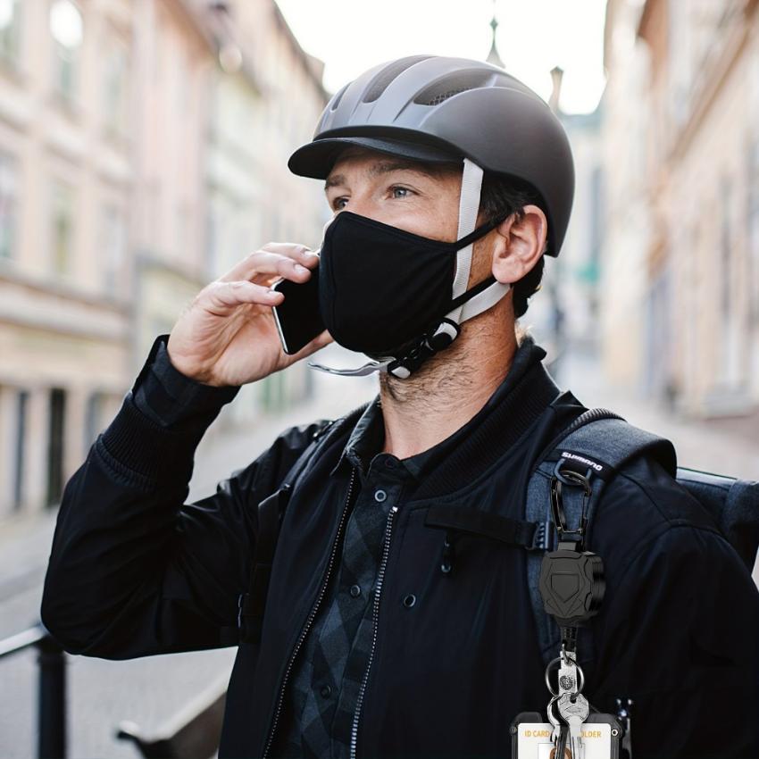 1шт. Выдвижная тяжелая катушка для бейджа с держателем идентификационного бейджа. Тактический держатель удостоверения личности. Вертикальный держатель удостоверения личности с карабином. Брелок для бейджа.