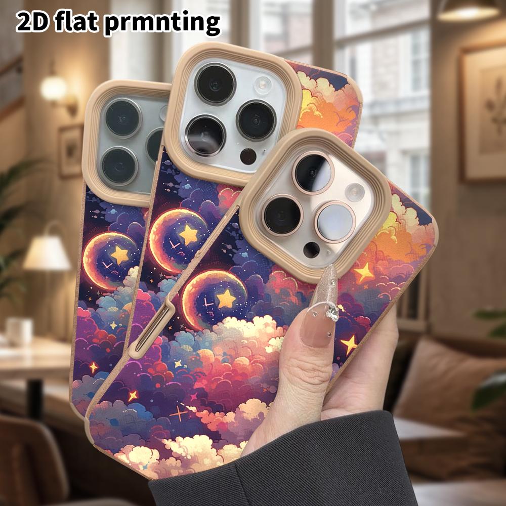 Phone Case: Lambskin 2D Flat Samsung Galaxy A34 A35 M05 M06 S20 S22 S21 FE Plus 5G Protective Case, Gradient Galaxy, Christmas and Halloween Gift