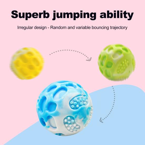 Скрипучий мяч для собаки Домашние животные Резиновая жевательная игрушка Нетоксичный Устойчивый к укусам Мяч для апортировки Способствует здоровью зубов для агрессивных жевателей Веселье в помещении и на улице