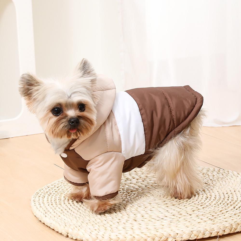 Зимняя теплая одежда для собак, толстовки с капюшоном для щенков, куртка, жилет для маленьких и средних собак, ветрозащитное пальто для чихуахуа, французский бульдог, костюм для домашних животных