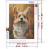 5d DIY Diamond Painting Cross Stitch Cute Animal Corgi Diamond Embroidery Mosaic Full Round Drill Home Decor Arts
