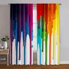 2 шт., Яркие капли краски на оконных шторах, Защита конфиденциальности, Весенняя вечеринка и праздничный декор, Подходит для многоцелевого мероприятия