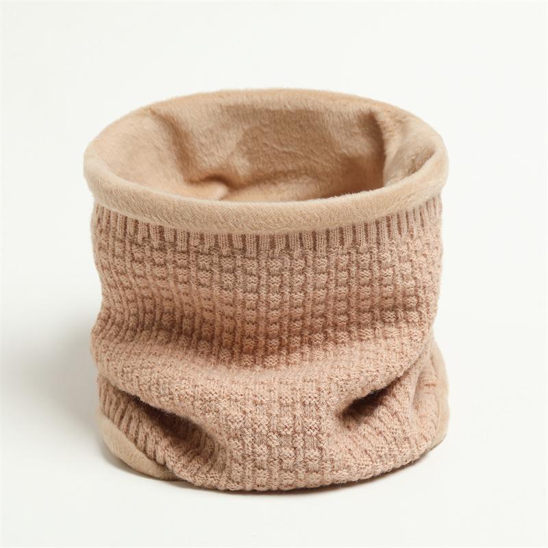 Вертикальный сетчатый плюшевый новый шарф для мужчин и женщин, теплый и мягкий шейный платок, однотонный вязаный утолщенный шарф