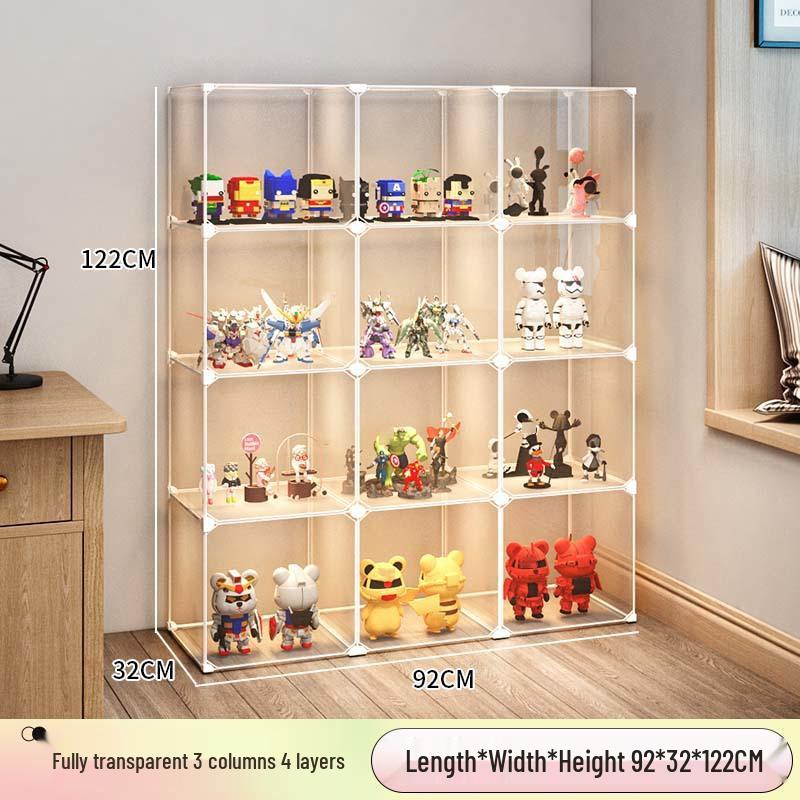 Прозрачный шкаф для демонстрации кубиков Lego: Пылезащитный акриловый органайзер для фигурок