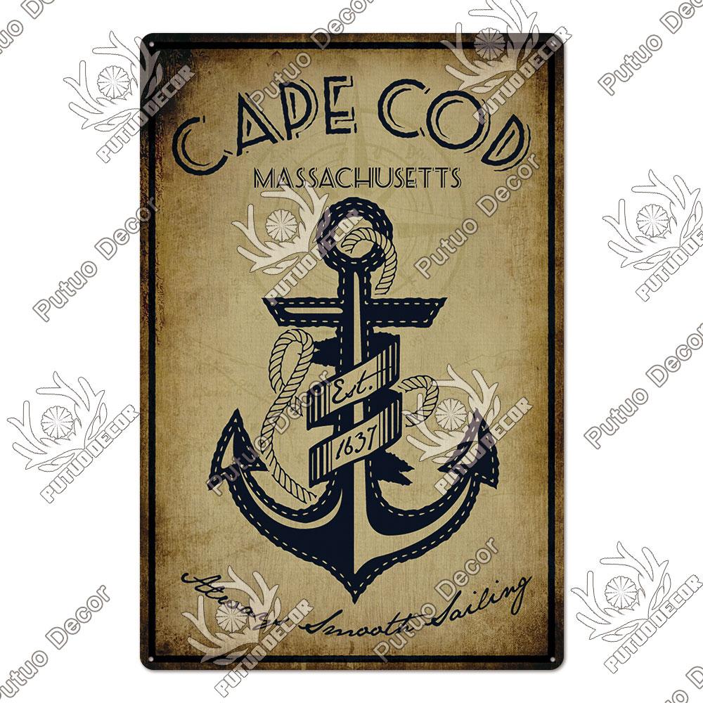 Декор Навигация Жестяной Знак Металлические Знаки Винтаж Морская Мечта Искусство для Пляжа Пляжный Дом Морской Человек Пещера Украшения Стены