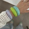 Transparent Acrylic Open Bangle Bohemian Retro  Hand Ring Cute Cuff Wide Bracelet  Women