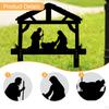 Nativity Scene Silhouette Yard Sign Decor Garden for Walkway