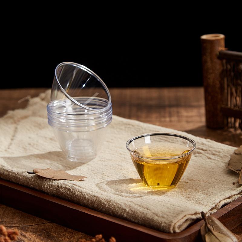 10pcs 50pcs 2oz Disposable Transparent Tea Cups PS Hard Plastic Birthday Party Drink Cups Thickened Aviation Cup Party Cocktail Glass Jelly Cup