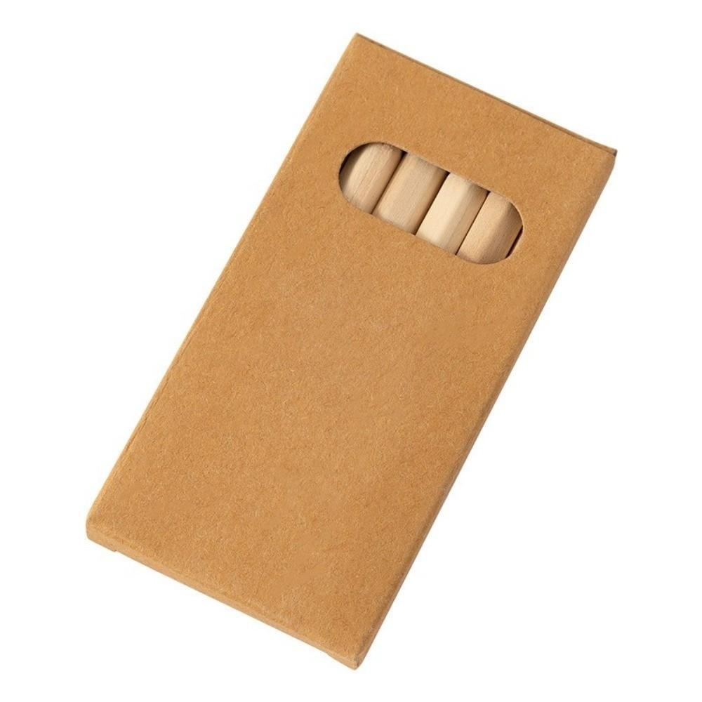 5 Boxes/30pcs Kraft Paper Box Children's Short Pen Mini Drawing Pencil  Student Stationery