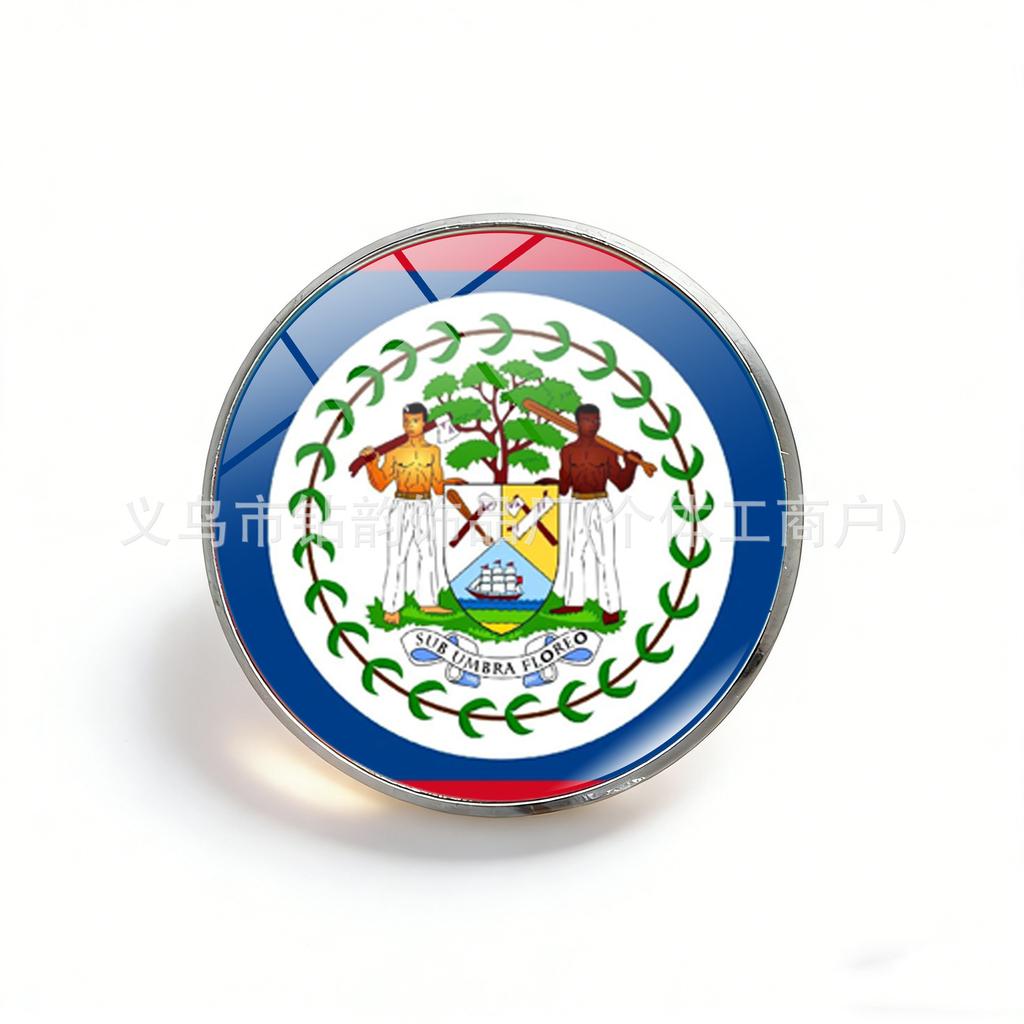 American Countries Flags Brooch Set, USA Canada Butterfly Clasp Travel Collectible Pins