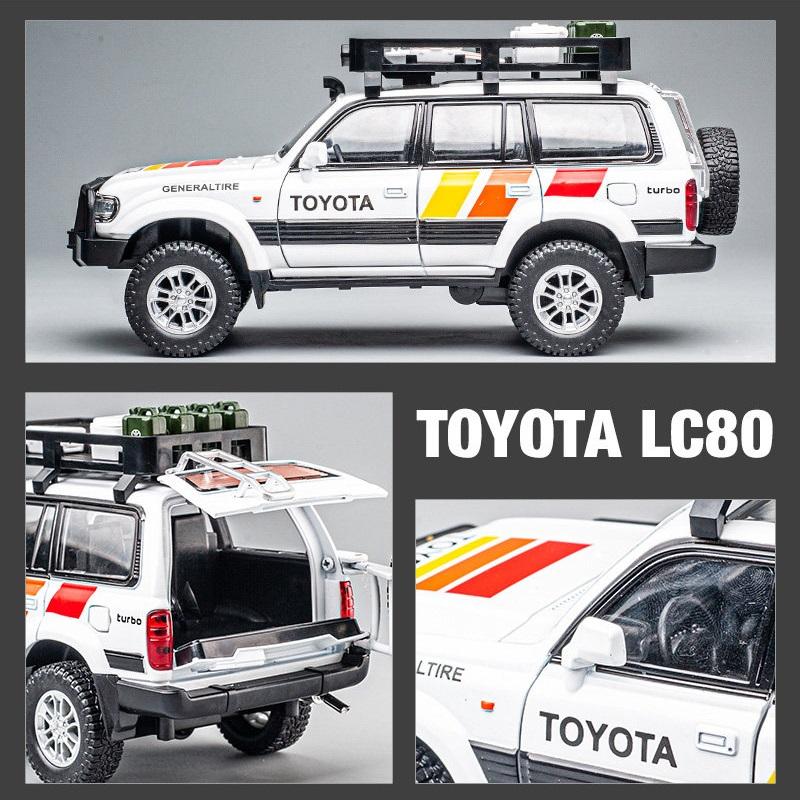 Toyota Land Cruiser 80 Внедорожник Симулятор Литая Модель и Игрушечные Транспортные Средства Звуки и Свет Машинка с Инерционным Механизмом 1:Модель коллекции 24 сплава