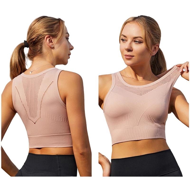 Женский спортивный бюстгальтер, противоударные бюстгальтеры с фиксированной чашкой, нижнее белье с полой спиной для спортивных женщин, большие размеры, бодибилдинг, бега, бюстгальтеры для йоги, нижнее белье