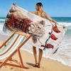 Cozy cow winter wonderland Print beach towel, quick drying, suitable for travel, outdoor sports, jogging, the beach and swimming, gift