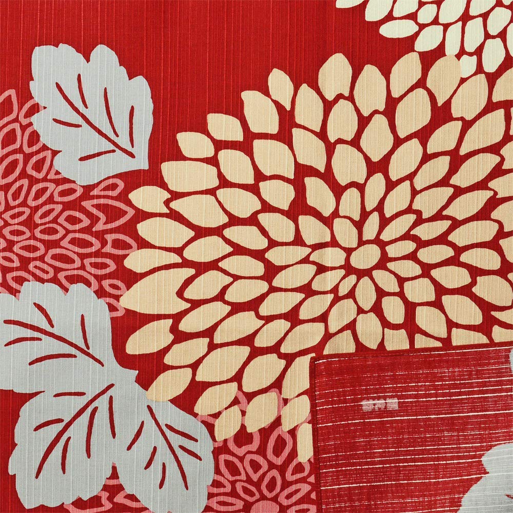 Хамамоньо Большой Фурошики Хризантема Бордовый (90см) Шаблон,