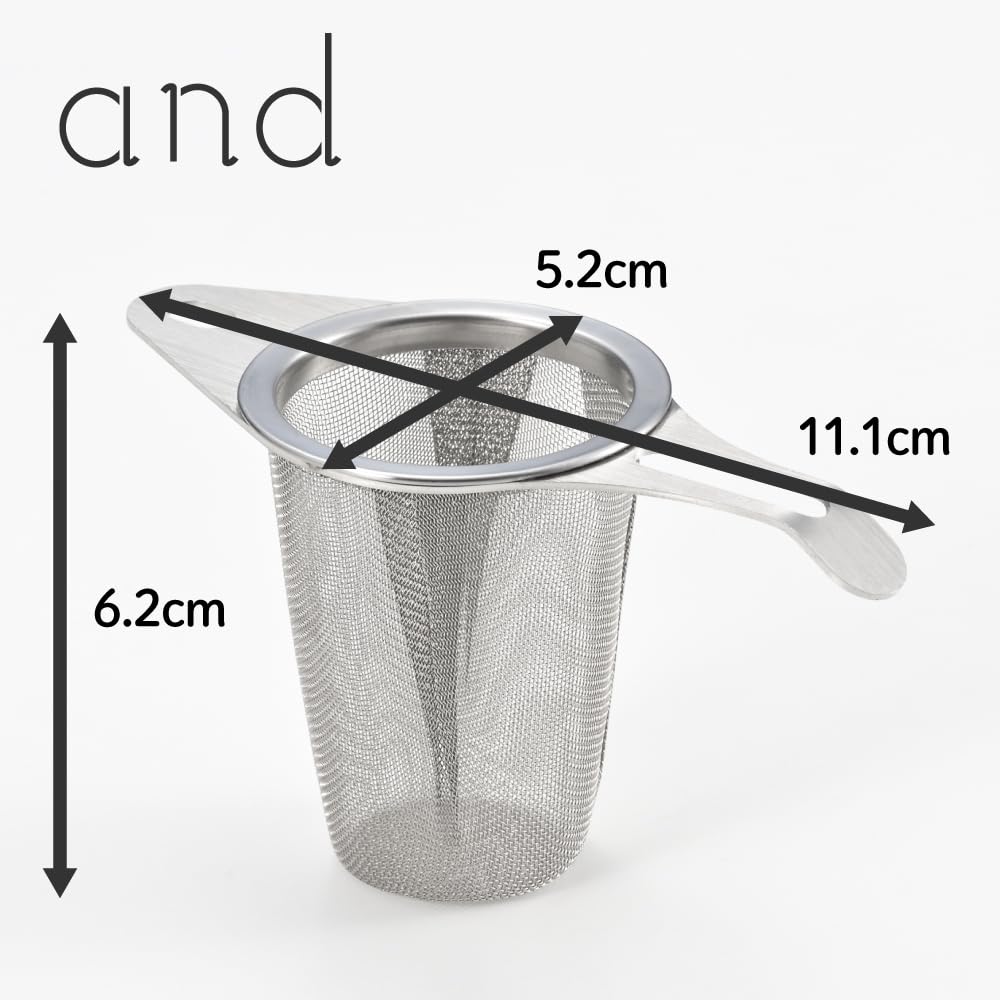 Yoshikawa Stainless Steel Tea Strainer, Deep, Slim, Made in Japan, Tsubame-Sanjo, 2609380 AN0216