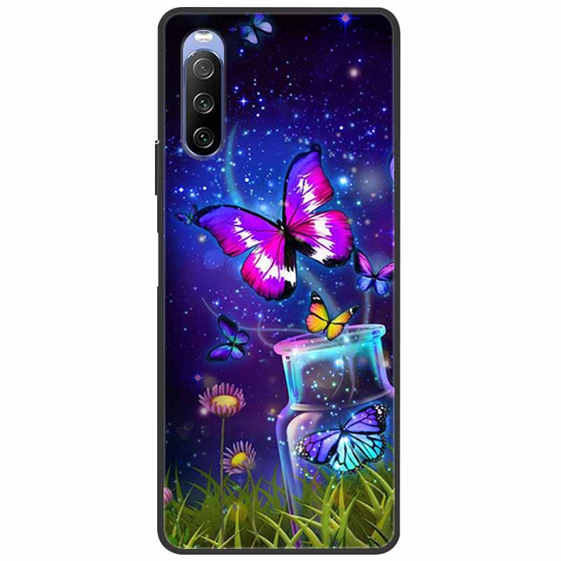 Мягкий чехол для Sony Xperia 10 III / 5 III / 1 III, силиконовый, с рисунком мраморного кота, чехол-фунда для Sony Xperia 1 II / 10 II / 5, чехол-коке