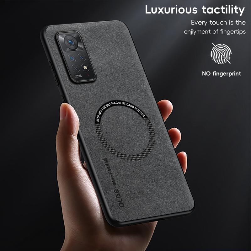 Magnetic Retro Leather Soft Case For Xiaomi Redmi Note 11S 11 Pro 4G 5G Global Version Wireless Charging Phone Case Cover