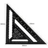 Aluminum 12 Inch Rafter Square Carpenter Measuring Layout Tool Alloy Metal Triangle Ruler Imperial Protractor for Woodworking and Carpentry 1 Pc