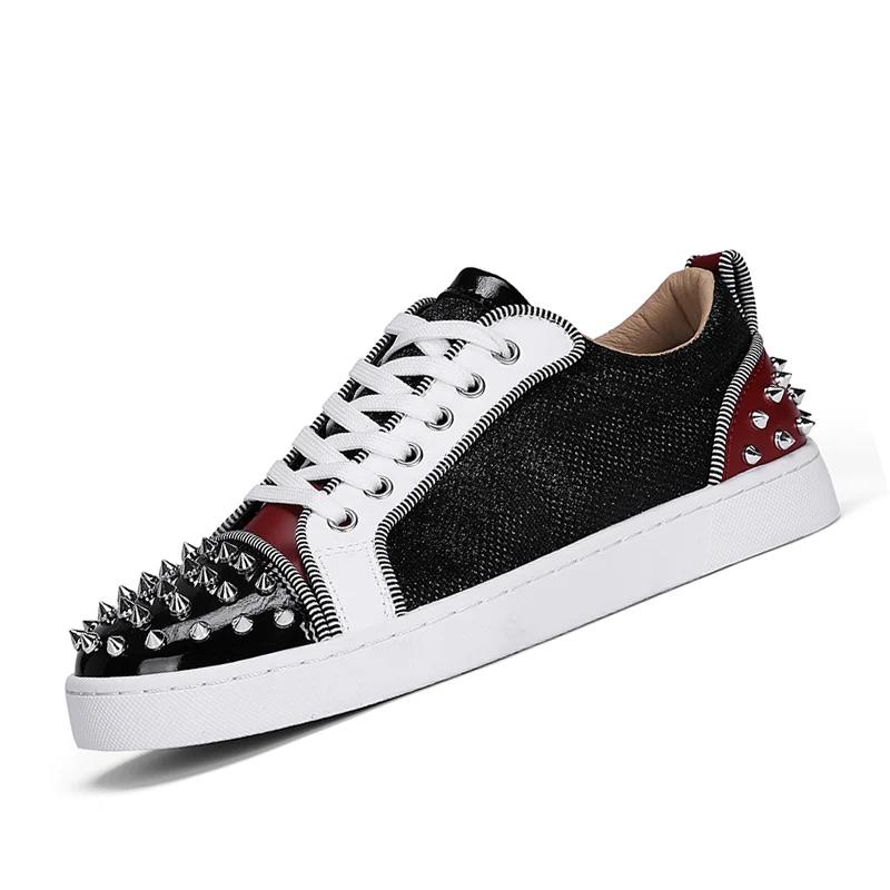 2025 Новая мужская повседневная обувь Удобная Мягкая Панк-стиль Кеды для скейтборда Модная Обувь с шипами Противоскользящая Износостойкая Персонализированная обувь